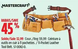 Canadian Tire Mastercraft 11-Pocket Leather Tool Belt offer