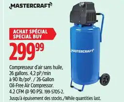 Canadian Tire 26-Gallon Oil-Free Air Compressor. 4.2CFM @ 90PSI offer