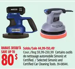 Canadian Tire Selected Simoniz and Certified Car Cleaning Tools offer