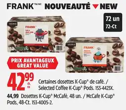 Canadian Tire Selected FRANK Coffee K-Cup Pod offer