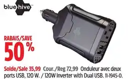 Canadian Tire Bluehive 120W Inverter with Dual USB offer