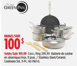 Canadian Tire GreenPan Stainless-Steel/Ceramic Cookware Set, 11-Pc offer