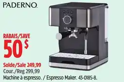 Canadian Tire Paderno Espresso Maker offer