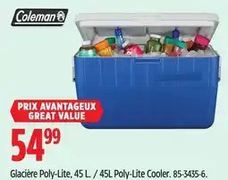 Canadian Tire Coleman 45L Poly-Lite Cooler offer