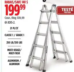 Canadian Tire Mastercraft CSA Grade 1 Aluminum Multi-Task Ladder offer
