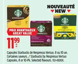 Canadian Tire Starbucks by Nespresso Vertuo Capsules, 8 or 10-Pk offer