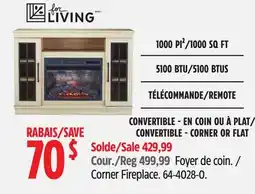 Canadian Tire For Living Corner Fireplace offer