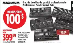 Canadian Tire MAXIMUM Professional Grade Socket Sets offer