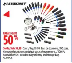 Canadian Tire Mastercraft Screwdriver Set offer