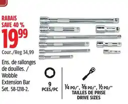 Canadian Tire Mastercraft Wobble Extension Bar Set offer
