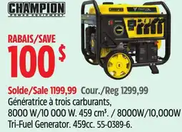 Canadian Tire Champion 8000W/10,000W Tri-Fuel Generator offer
