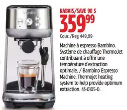 Canadian Tire Bambino Espresso Machine offer