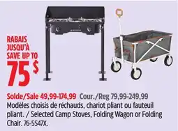 Canadian Tire Woods Selected Camp Stoves, Folding Wagon or Folding Chair offer