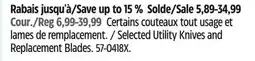 Canadian Tire Olfa Selected Utility Knives and Replacement Blades offer