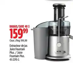 Canadian Tire Breville Juice Fountain Plus offer