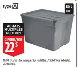 Canadian Tire Type A Solid Tote offer
