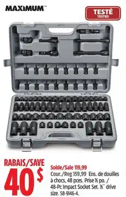 Canadian Tire Maximum 48-Pc Impact Socket Set offer
