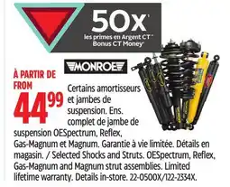 Canadian Tire Selected Shocks and Struts. OESpectrum, Reflex, Gas-Magnum and Magnum strut assemblies offer