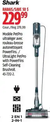 Canadian Tire Shark UltraLight PetPro with PowerFins Self-Cleaning Brushroll offer