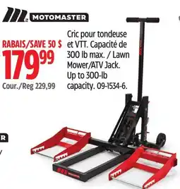 Canadian Tire Motomaster Lawn Mower/ATV Jack offer