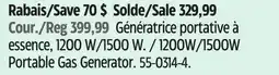 Canadian Tire Champion 1200W/1500W Portable Gas Generator offer