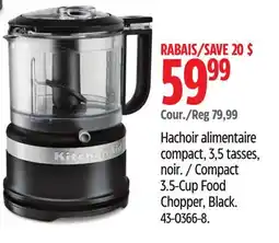 Canadian Tire KitchenAid Compact 3.5-Cup Food Chopper, Black offer
