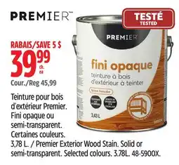 Canadian Tire Premier Exterior Wood Stain. Solid or semi-transparent offer