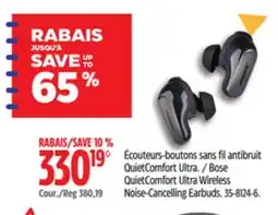 Canadian Tire Bose QuietComfort Ultra Wireless Noise-Cancelling Earbuds offer