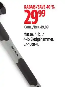 Canadian Tire 4-lb Sledgehammer offer