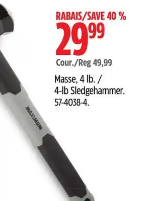 Canadian Tire 4-lb Sledgehammer offer