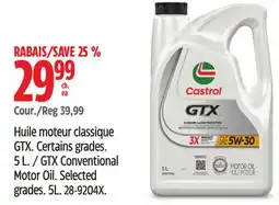 Canadian Tire Castrol GTX Conventional Motor Oil offer