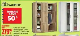 Canadian Tire 3-Door Shaker Wardrobe offer