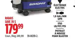 Canadian Tire Simoniz Electric 1.8 GPM Foam Blaster offer