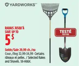 Canadian Tire Yardworks Selected Rakes and Shovels offer