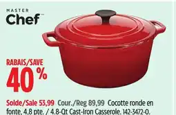 Canadian Tire MASTER Chef 4.8-Qt Cast-Iron Casserole offer
