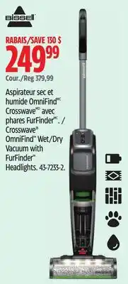 Canadian Tire Bissell Crosswave OmniFind Wet/Dry Vacuum with FurFinder Headlights offer
