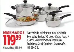 Canadian Tire 10-Pc Everyday Series Premium Stainless-Steel Cookset offer