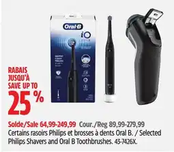 Canadian Tire Selected Philips Shavers and Oral B Toothbrushes offer