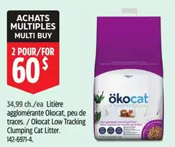 Canadian Tire Okocat Low Tracking Clumping Cat Litter offer