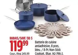Canadian Tire 8-Pc Non-Stick Cookset, Blue offer