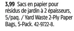 Canadian Tire Yard Waste 2-Ply Paper Bags, 5-Pack offer