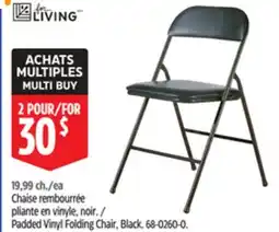 Canadian Tire For Living Padded Vinyl Folding Chair, Black offer