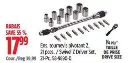 Canadian Tire Mastercraft Swivel Z Driver Set, 21-Pc offer