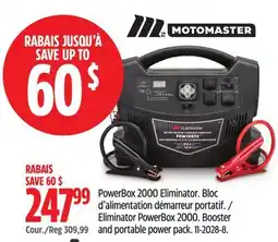 Canadian Tire Eliminator PowerBox 2000. Booster and portable power pack offer
