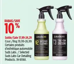 Canadian Tire Selected Suds Labs Car Detailing Products offer