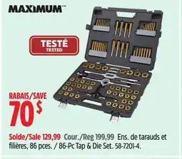 Canadian Tire Maximum 86-Pc Tap & Die Set offer