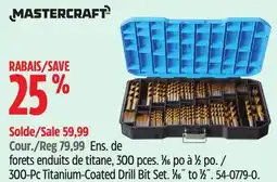 Canadian Tire Mastercraft 300-Pc Titanium-Coated Drill Bit Set offer