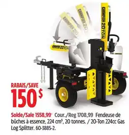 Canadian Tire Champion 20-Ton 224cc Gas Log Splitter offer