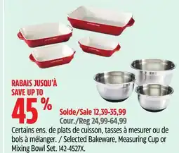 Canadian Tire Selected Bakeware, Measuring Cup or Mixing Bowl Set offer