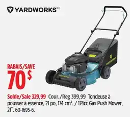 Canadian Tire YARDWORKS 174cc Gas Push Mower, 21˝ offer